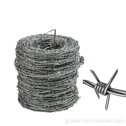 Barbed Wire Font Galvanized Barbed Wire Coil For Sale Factory